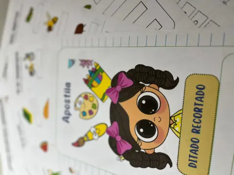 APOSTILA DITADO RECORTADO - IDEAL PARA ALFABETIZAÇÃO — capa do material