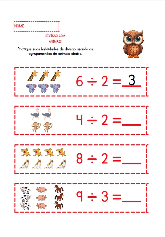 APOSTILA DIVISÃO MATEMÁTICA - ANOS INICIAIS — amostra 3: A Apostila de Divisão foi preparada para auxiliar os alunos do…