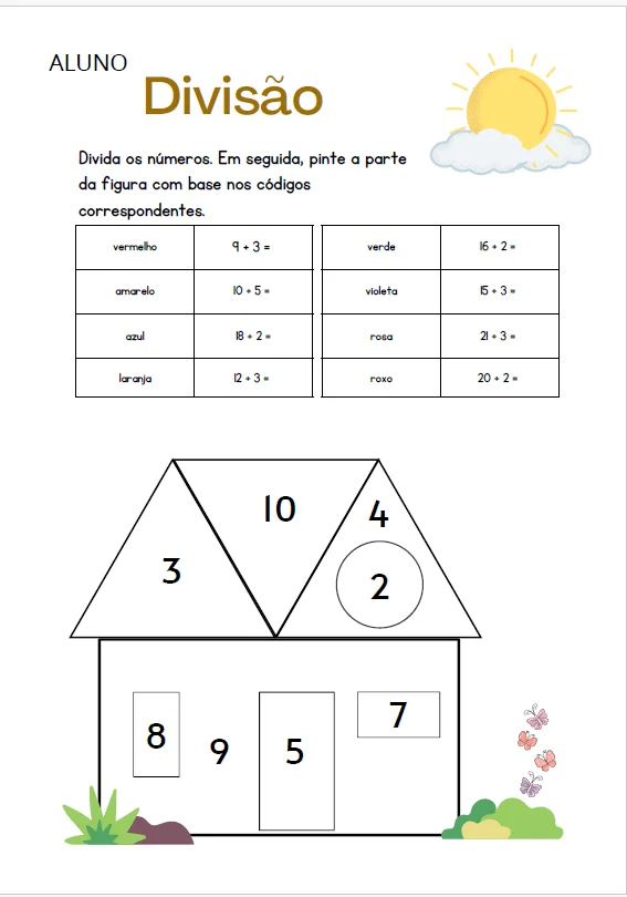 APOSTILA DIVISÃO MATEMÁTICA - ANOS INICIAIS — amostra 5: A Apostila de Divisão foi preparada para auxiliar os alunos do…