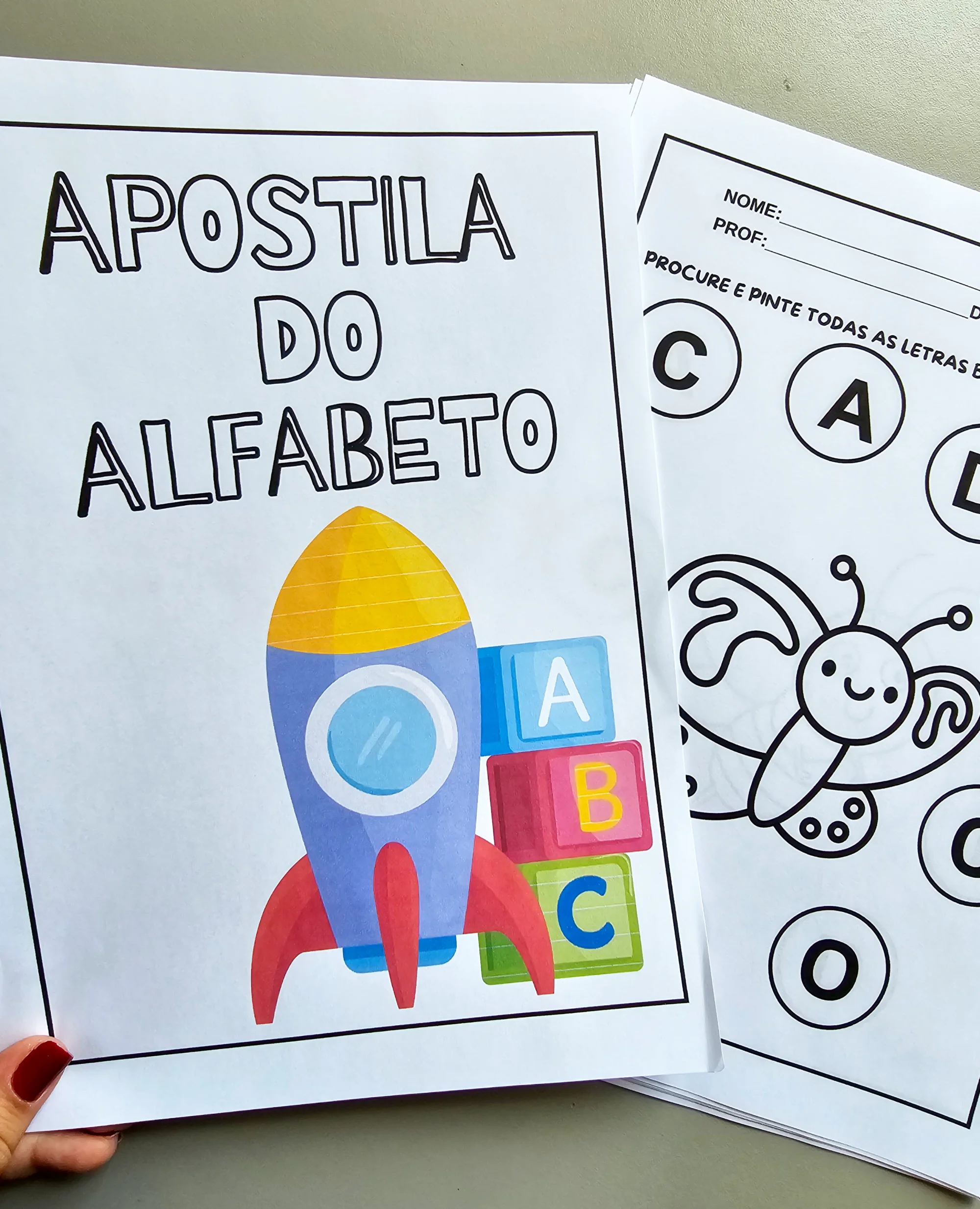 🔤🚀 APOSTILA DO ALFABETO – APRENDER AS LETRAS BRINCANDO! — amostra 3: A Apostila do Alfabeto traz atividades de procure e…