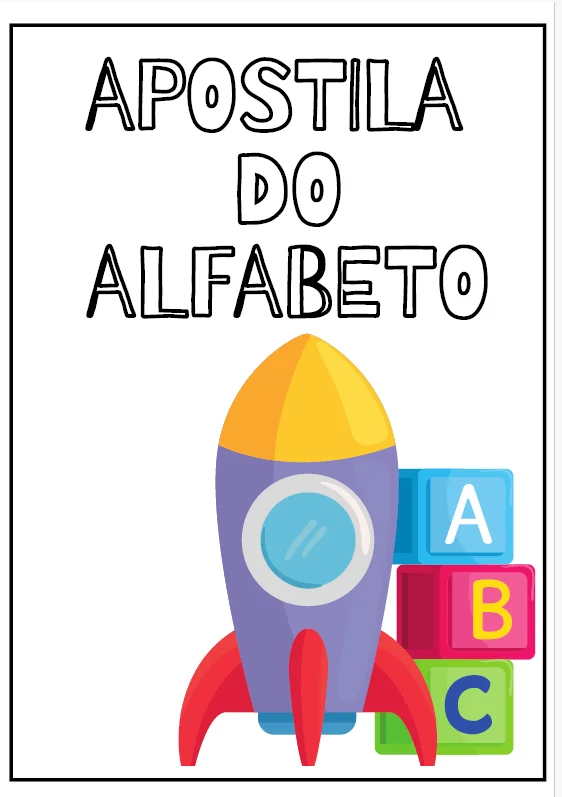 🔤🚀 APOSTILA DO ALFABETO – APRENDER AS LETRAS BRINCANDO! — capa do material