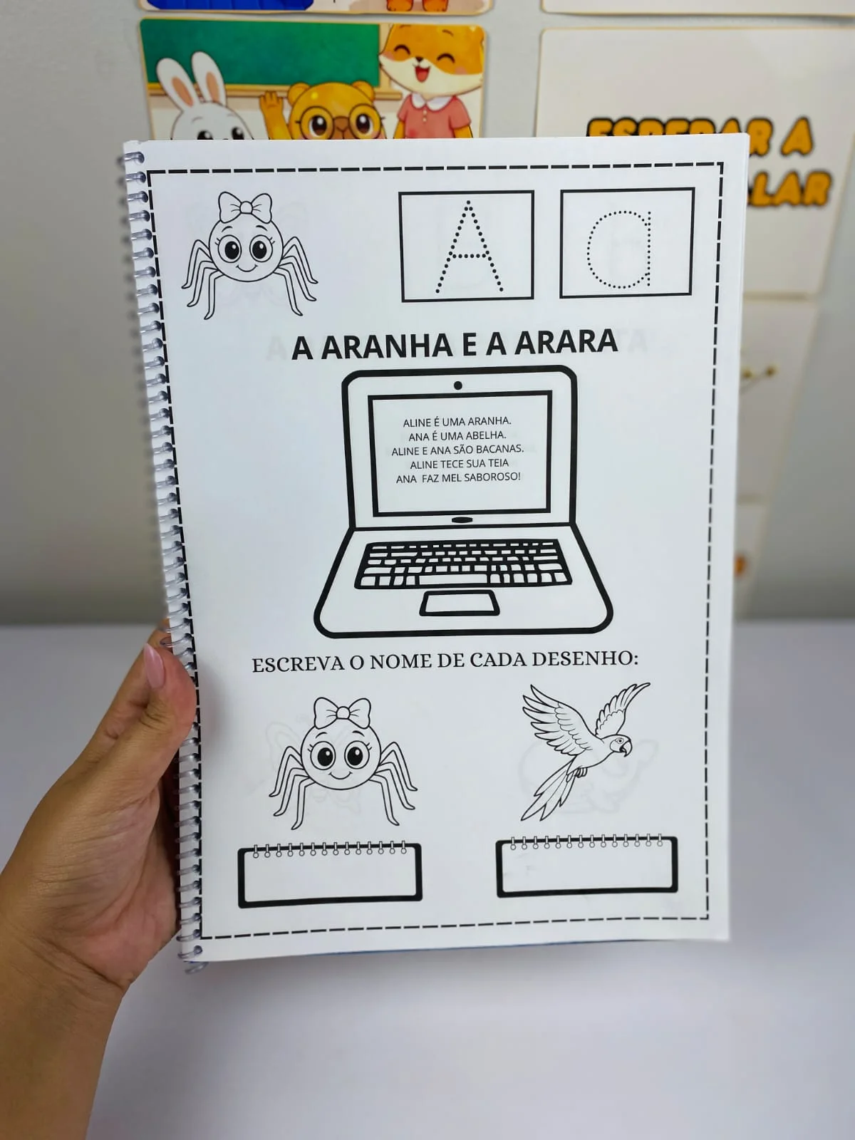 Apostila do Alfabeto — amostra 1: 🌟 Apostila completa do A ao Z 🌟Cada letra com frases + desenhos 🌟 Atividade de escrita…