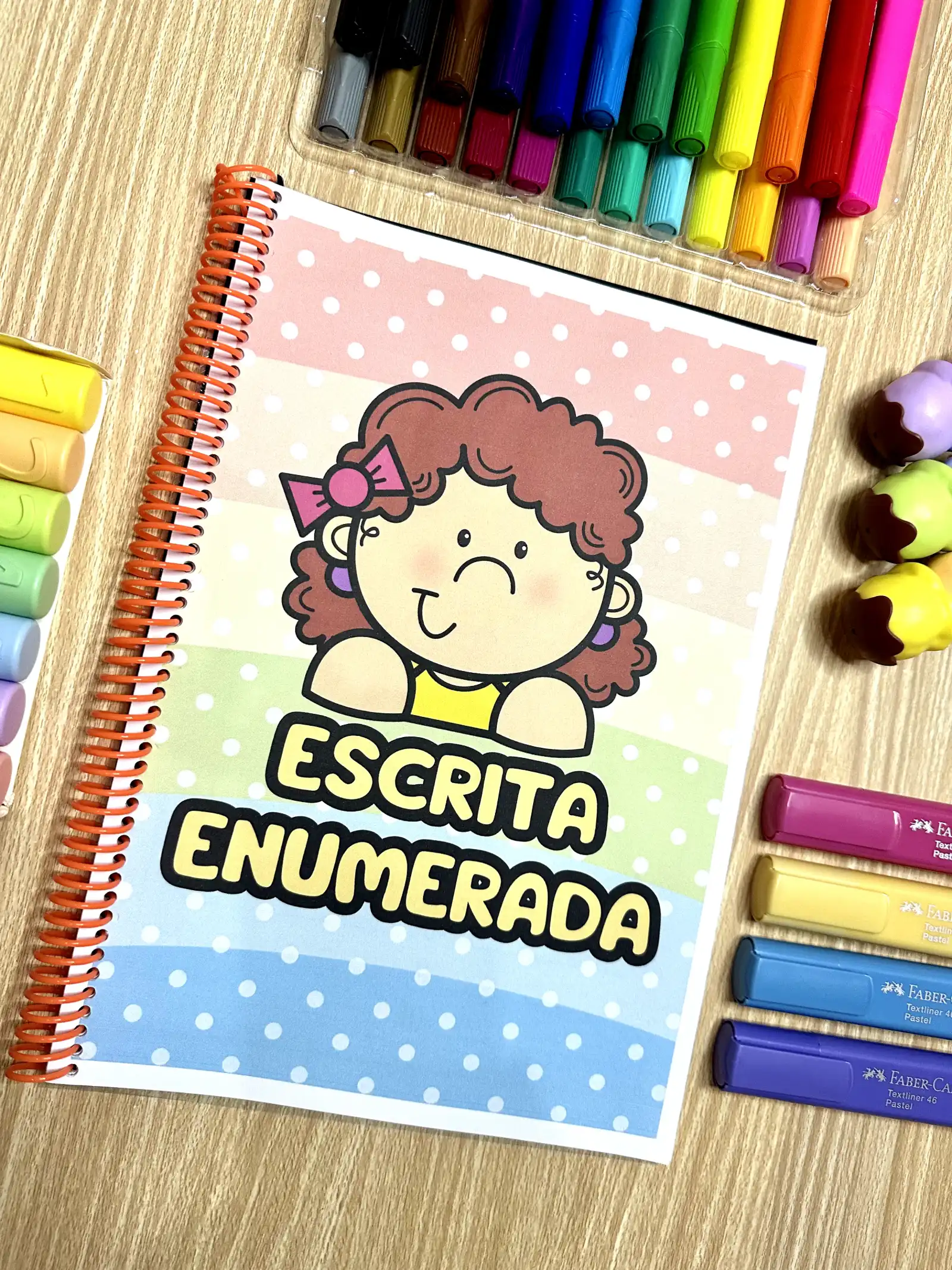 Apostila escrita enumerada | Alfabetização — amostra 5: Arquivo com 23 páginas de atividades para a criança escrever os…