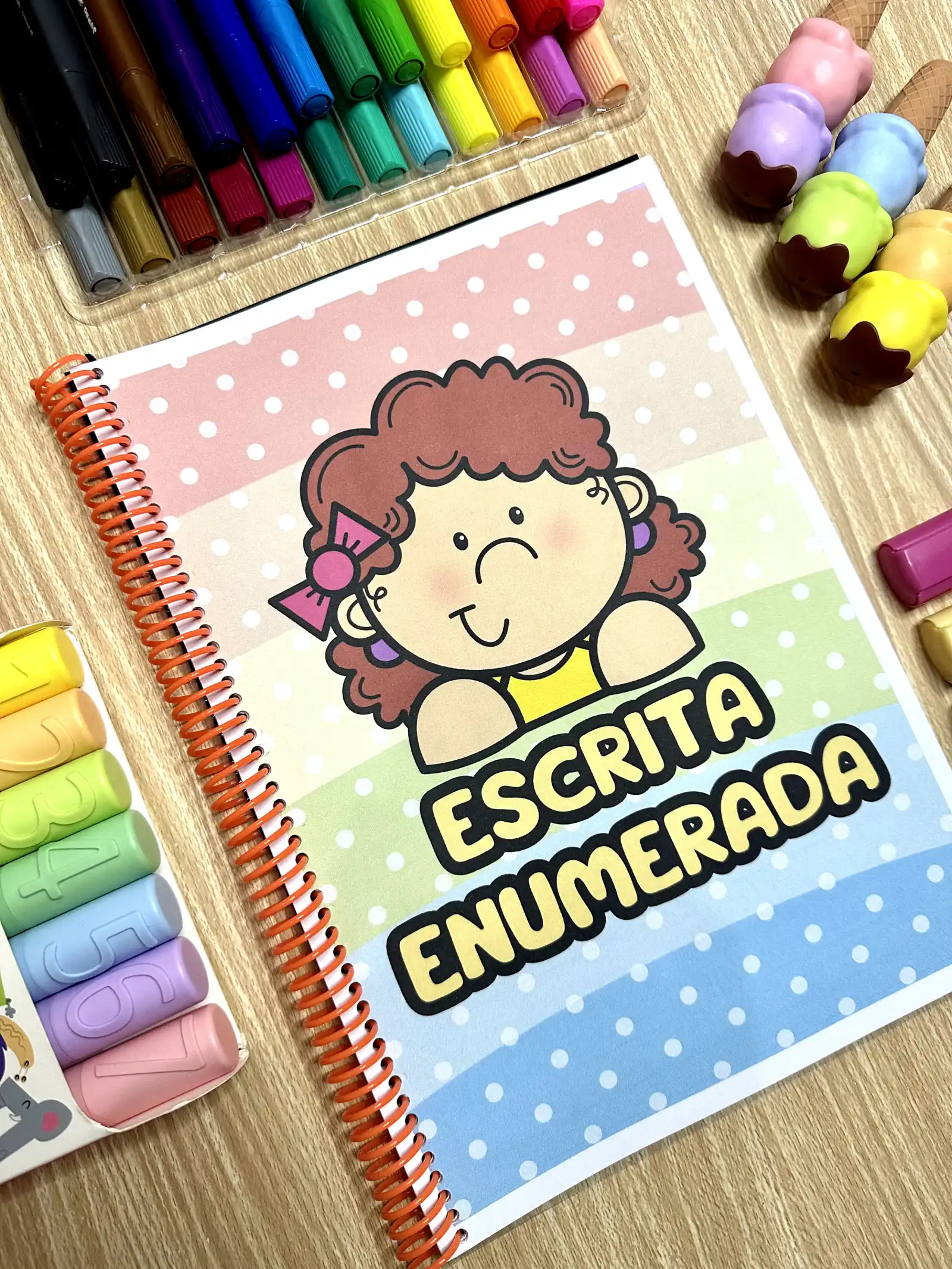 Apostila escrita enumerada | Alfabetização — capa do material
