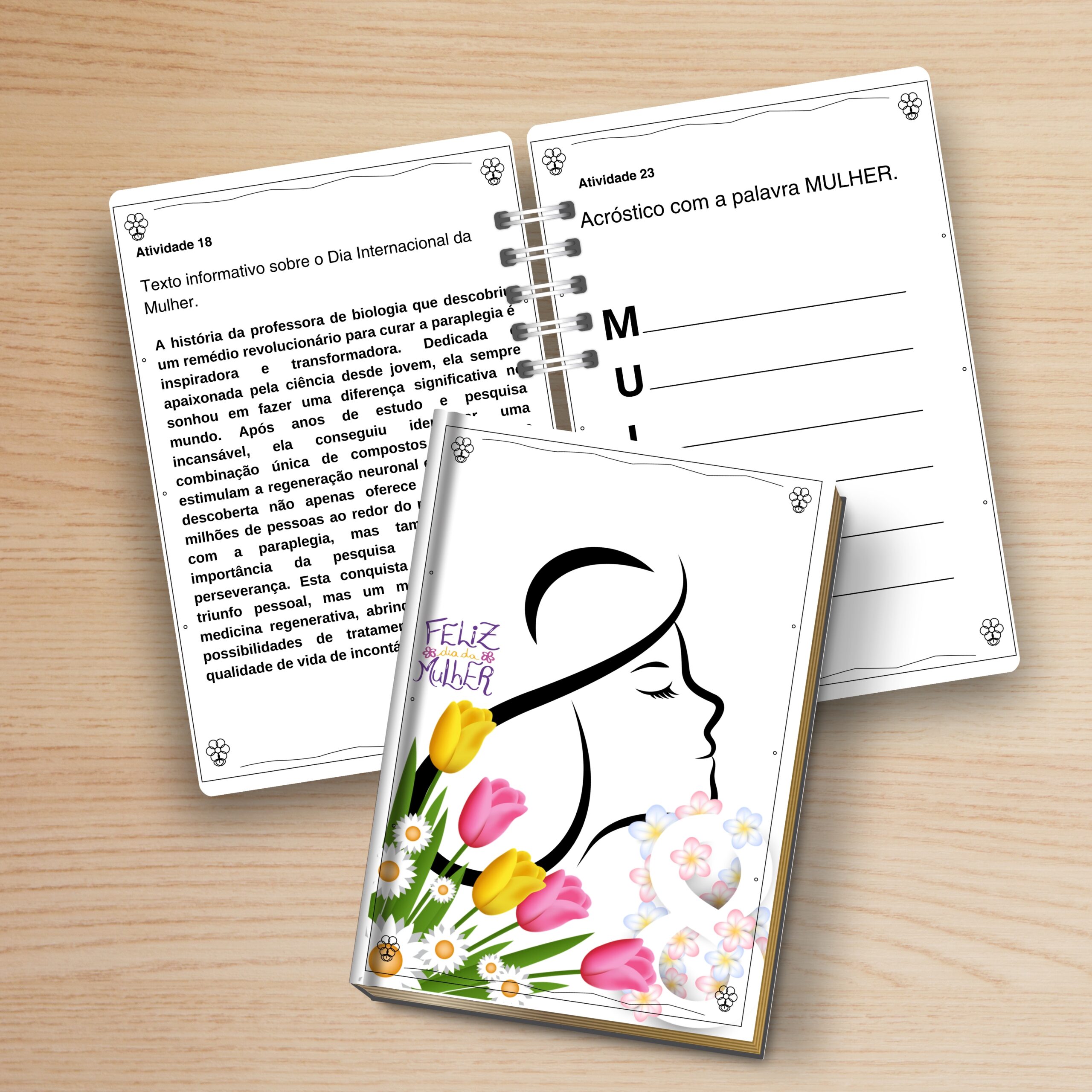 Apostila especial: dia internacional da mulher | Alfabetização — amostra 1: 🌸 Apostila Especial: Dia Internacional da…