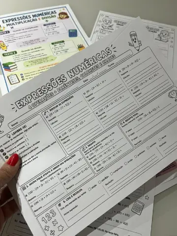 Apostila Expressões Numéricas - 3°, 4° e 5° ano — amostra 5: 🚨 SEUS ALUNOS AINDA SE CONFUNDEM NA HORA DE RESOLVER…