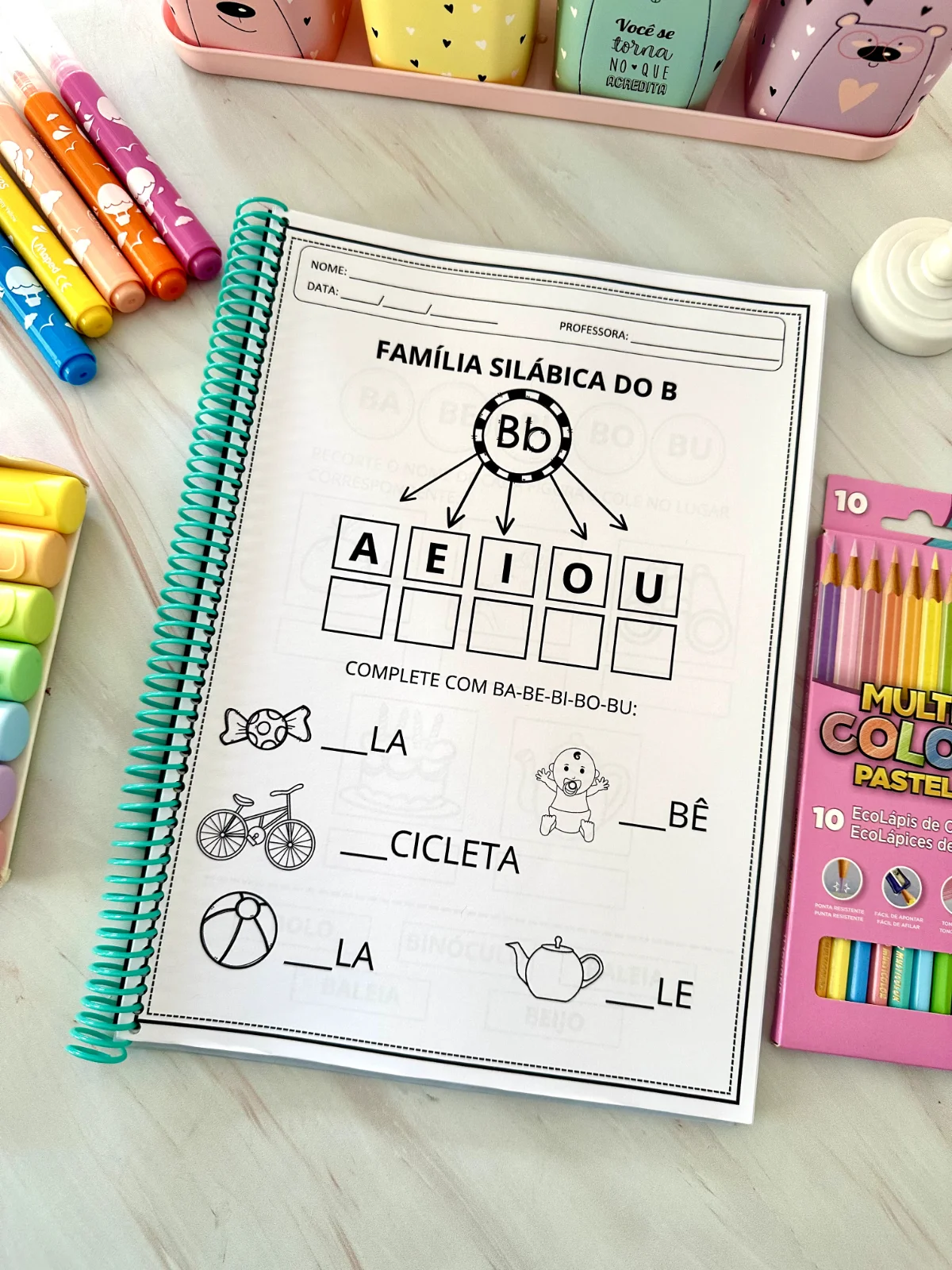 Apostila Família Silábica Simples – PDF para Imprimir | Alfabetização — amostra 4: Apostila Família silábica Simples para…