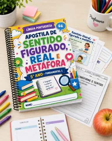 Apostila Figuras de Linguagem - Ensino Fundamental — amostra 1: 📚 APOSTILA DE SENTIDO FIGURADO, REAL E METÁFORA — 5º ANO📚…