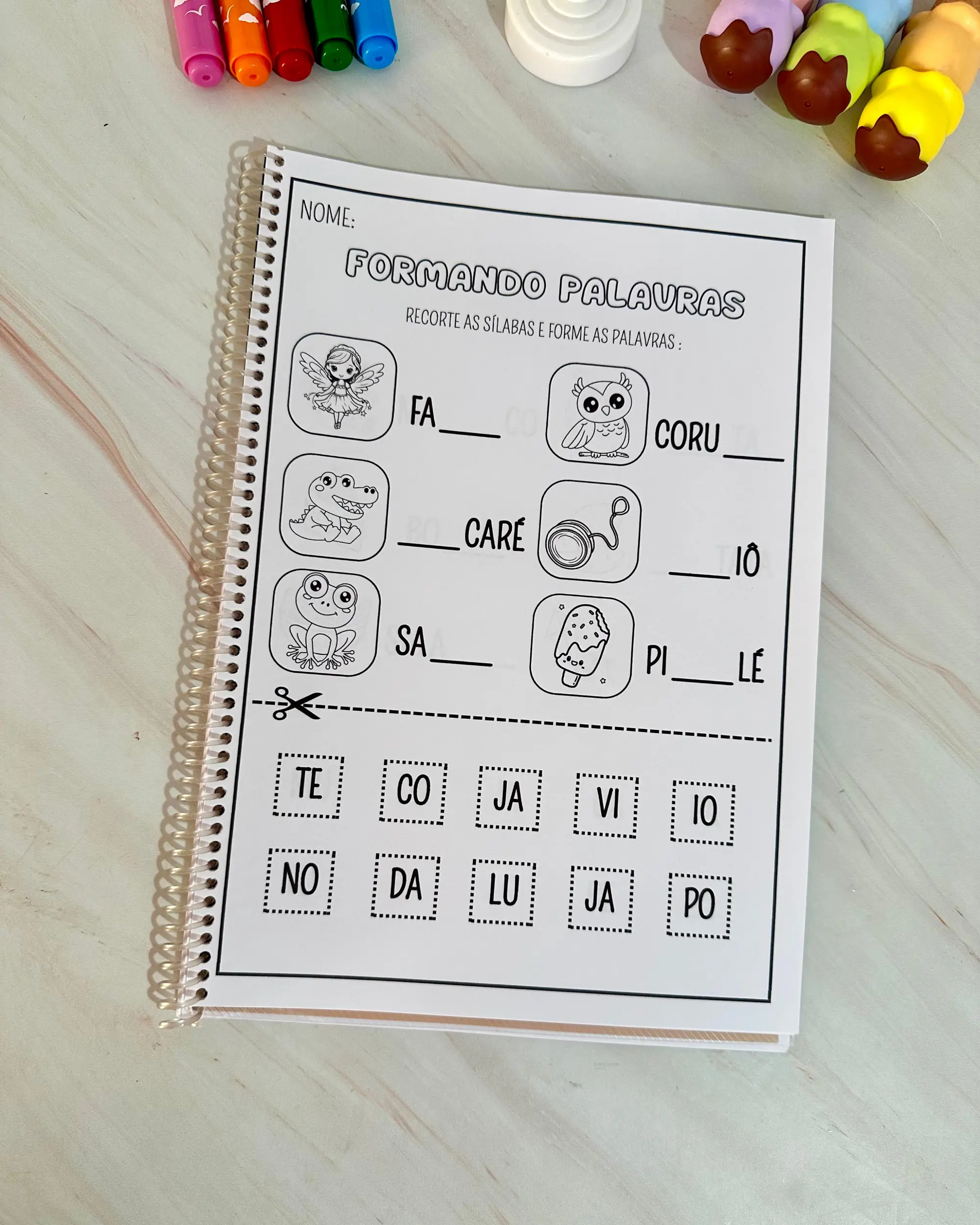 Apostila Formando Palavras – PDF para Imprimir | Alfabetização — amostra 1: Apostila Formando Palavras para trabalhar…