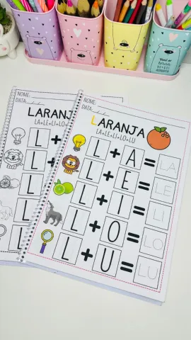 Apostila Formando Sílabas - Educação Infantil — amostra 2: Este material facilita a compreensão e a formação de sílabas,…
