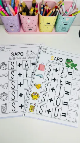 Apostila Formando Sílabas - Educação Infantil — amostra 4: Este material facilita a compreensão e a formação de sílabas,…