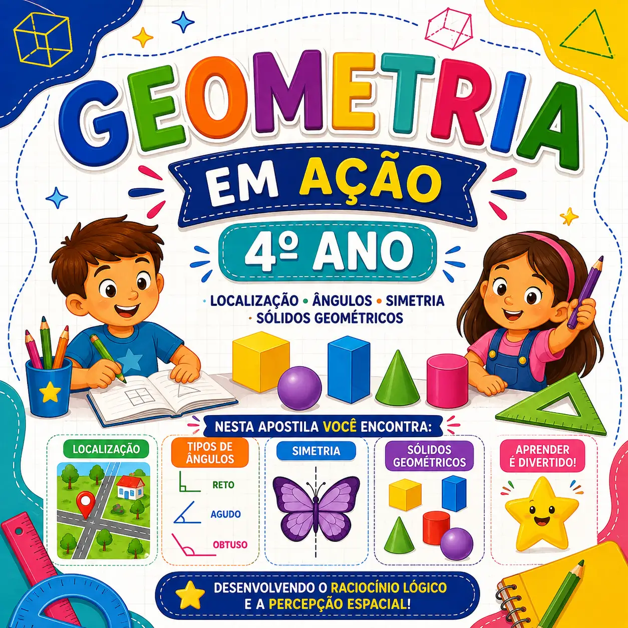 Apostila Geometria em Ação – 4º Ano — capa do material
