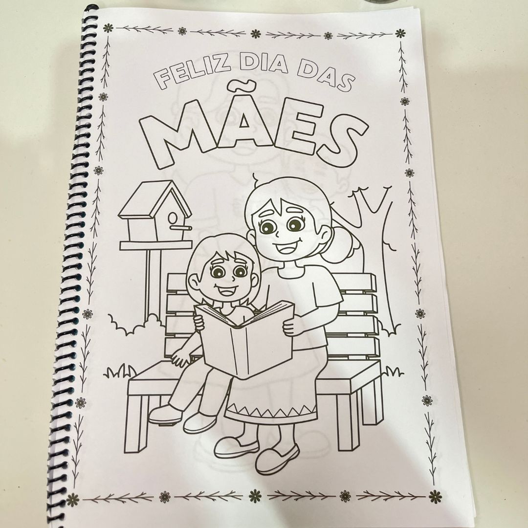 Apostila interativa para colorir: dia das mães – Material Pedagógico — capa do material