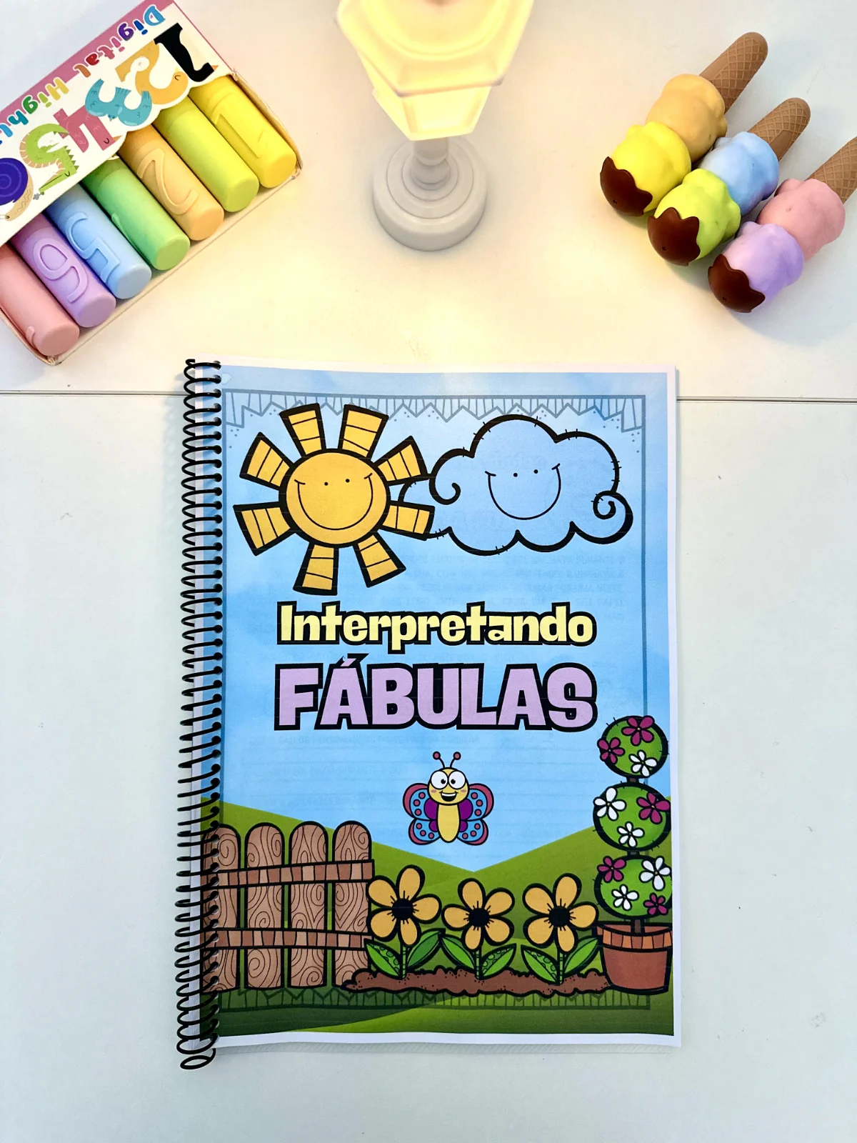 Apostila interpretação de Fábulas ilustradas — capa do material