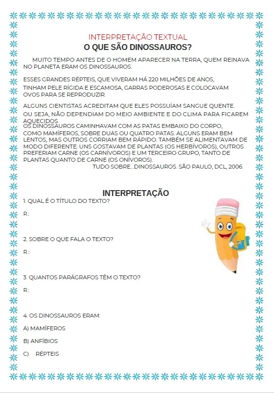 APOSTILA INTERPRETAÇÃO DE TEXTOS 2 - 20 PAG — amostra 4: Seu aluno consegue ler um texto, mas na hora de responder às…