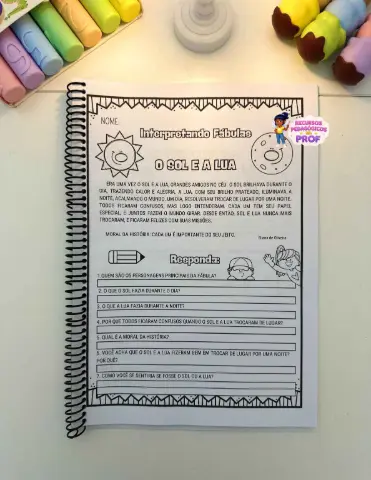 Apostila Interpretando Fábulas - Arquivo em PDF — amostra 3: São 18 páginas de atividades ilustradas para colorir e…