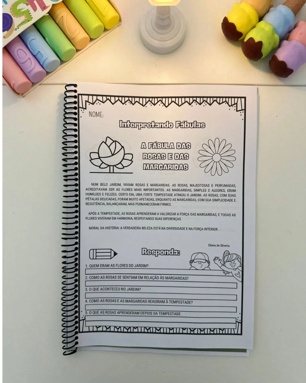 Apostila Interpretando Fábulas para Alfabetização — amostra 3: A Apostila Interpretando Fábulas é um material pedagógico…