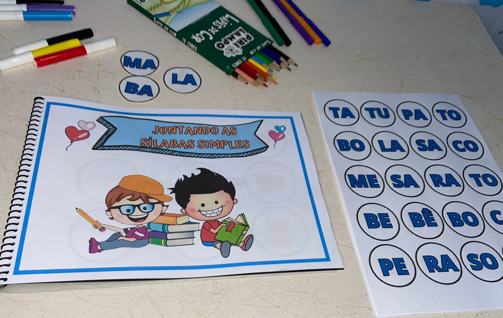 🤩 APOSTILA - JUNTANDO AS SÍLABAS SIMPLES: Brincando e Aprendendo! 🤩 — amostra 2: Vamos juntar as sílabas e formar um…