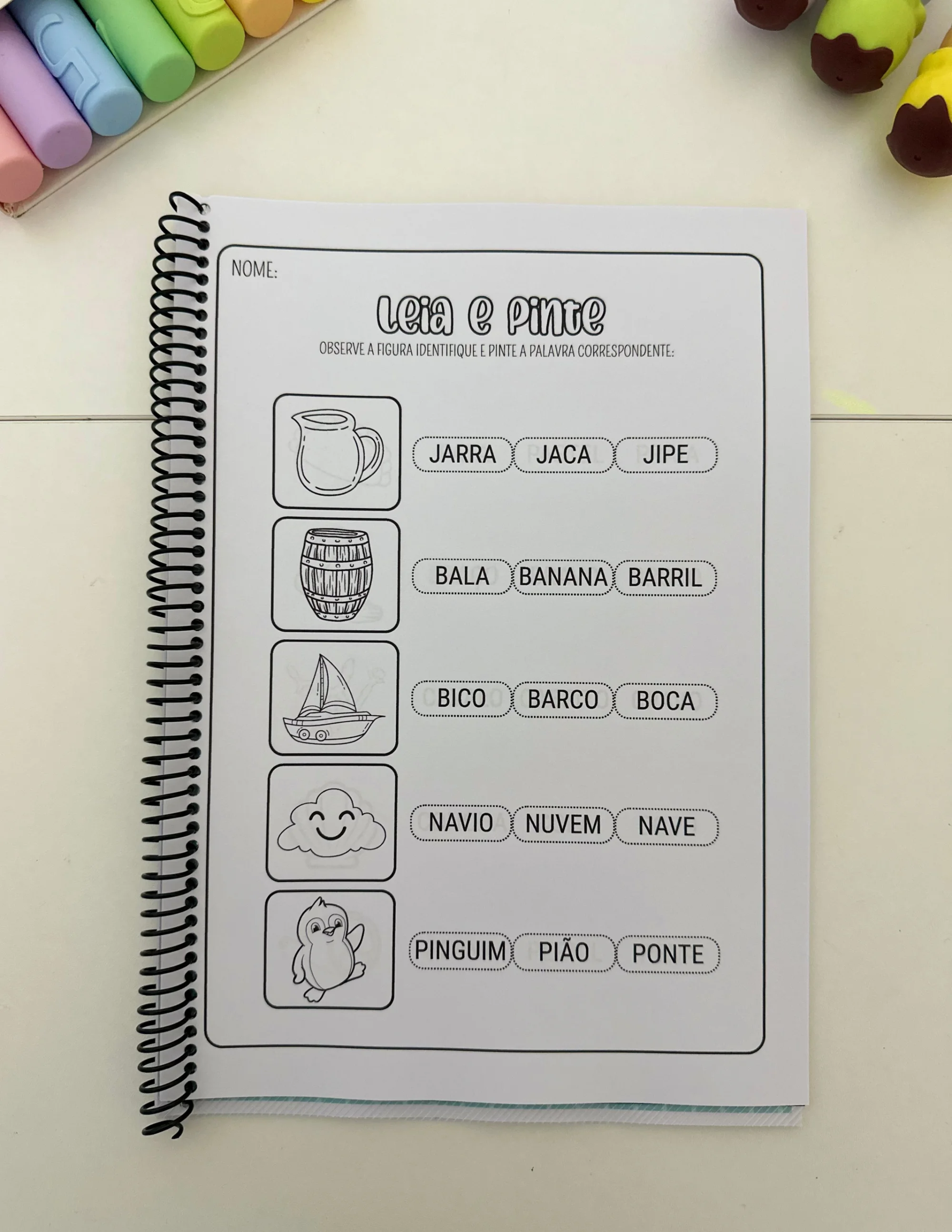 Apostila Leia e Pinte : Sílabas Complexas — amostra 2: Apostila Leia e Pinte- Sílabas Complexas com 16 páginas de…