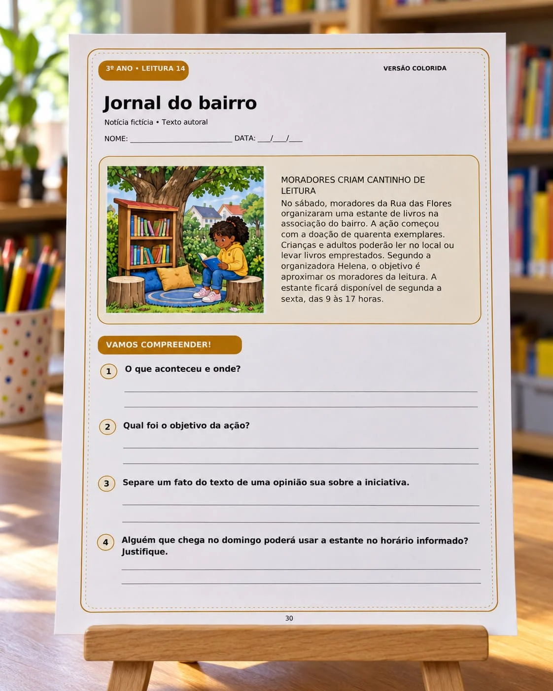 Apostila Leitura e Interpretação 1º ao 4º Ano PDF — amostra 2: Apostila de Leitura e Interpretação do 1º ao 4º ano com 55…