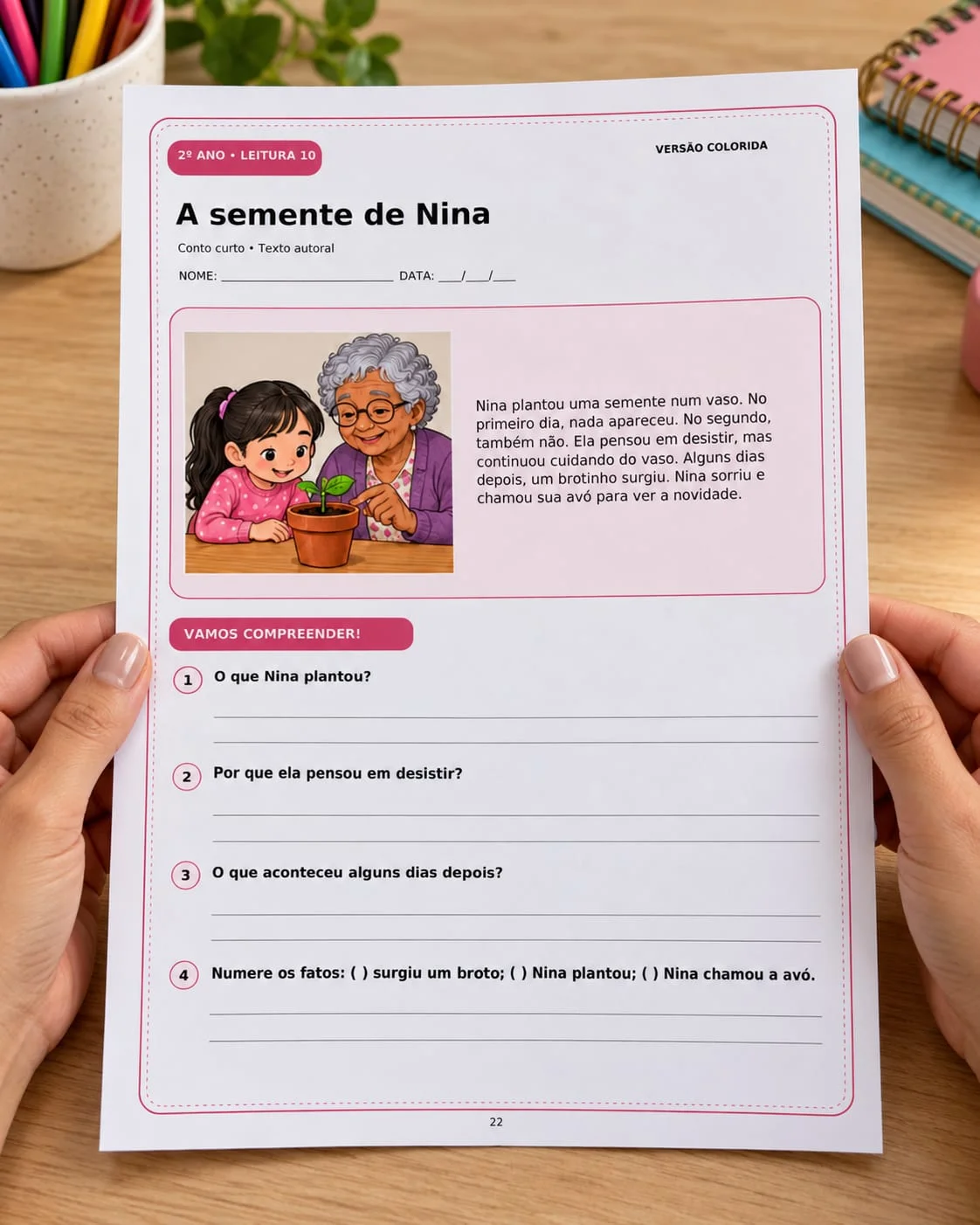 Apostila Leitura e Interpretação 1º ao 4º Ano PDF — amostra 6: Apostila de Leitura e Interpretação do 1º ao 4º ano com 55…