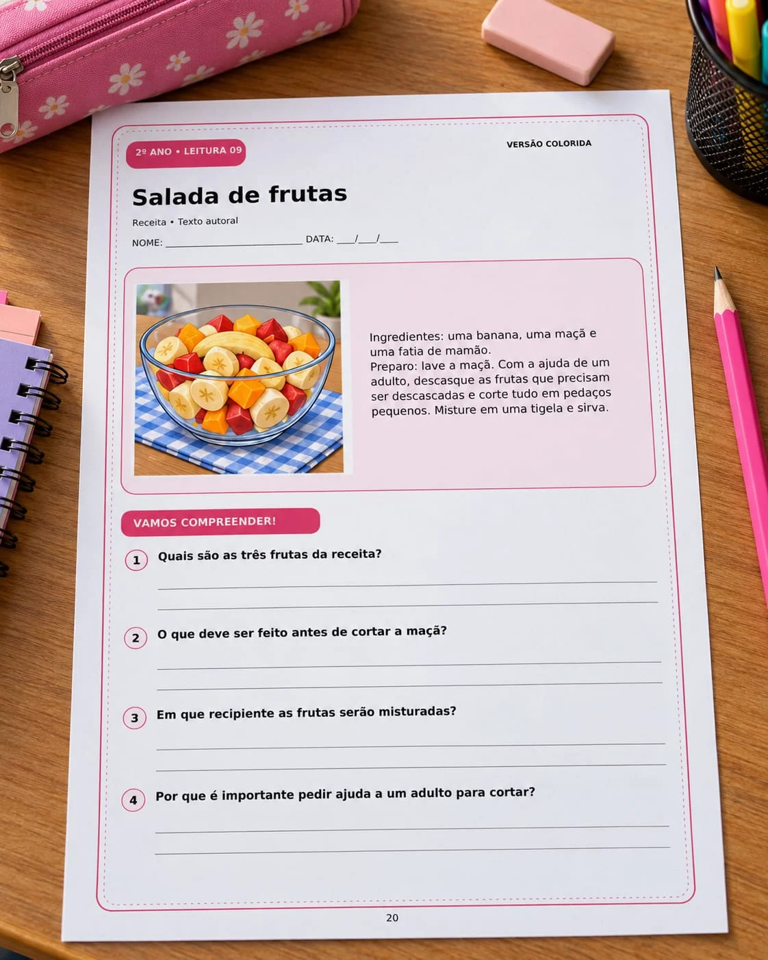 Apostila Leitura e Interpretação 1º ao 4º Ano PDF — amostra 7: Apostila de Leitura e Interpretação do 1º ao 4º ano com 55…