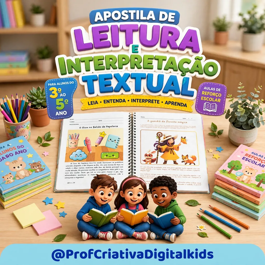 Apostila Leitura e Interpretação Textual - 3°, 4° e 5° anos — Português para 3º ano: Seu aluno consegue ler, mas tem…