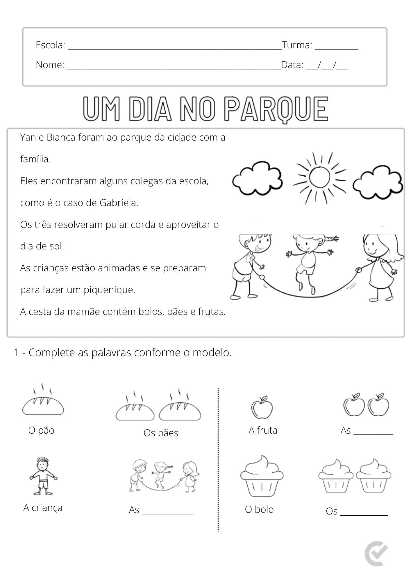 Apostila lúdica de alfabetização para crianças — amostra 1: O que está incluso