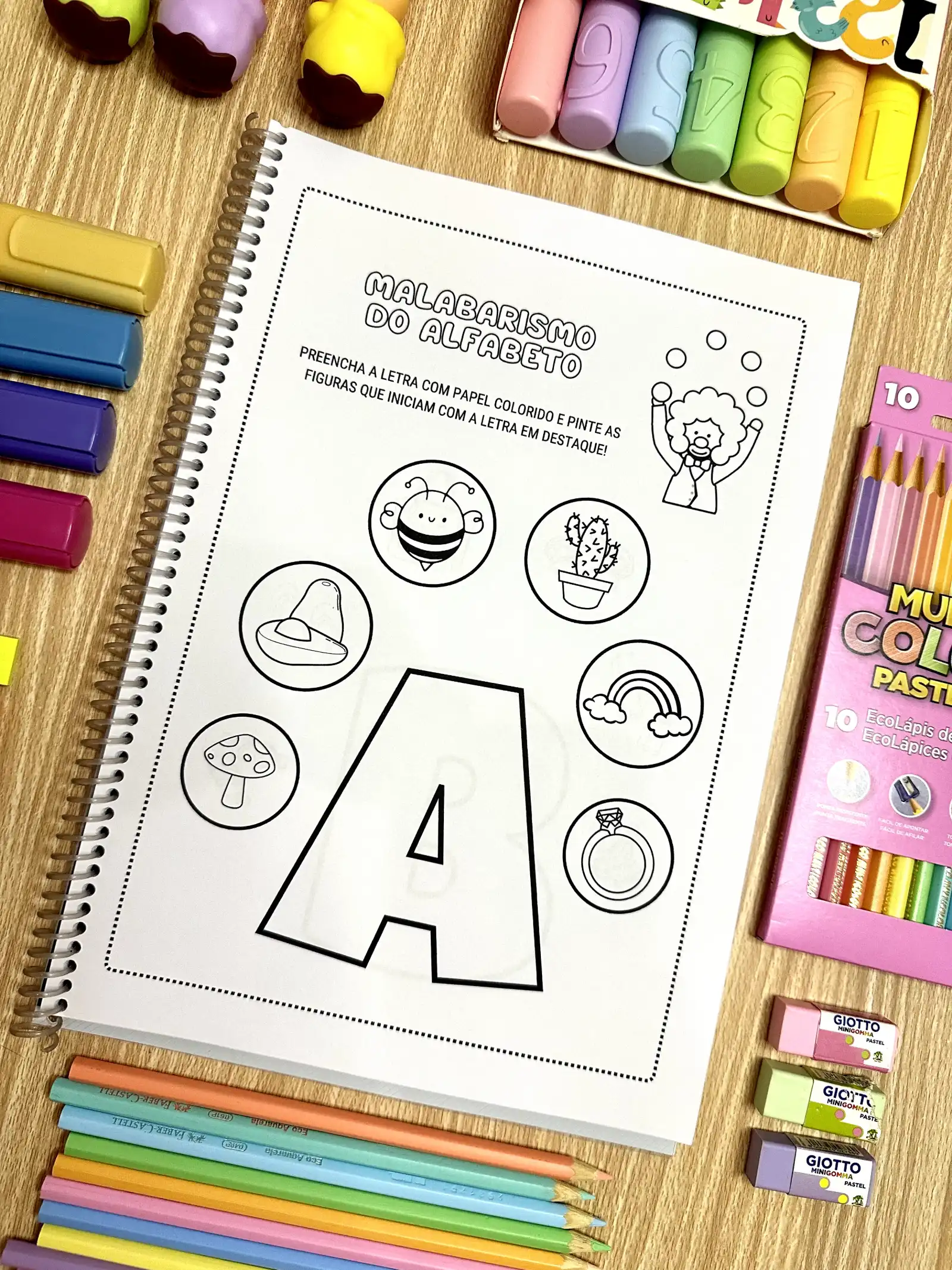 Apostila Malabarismo do Alfabeto — amostra 4: A Apostila Malabarismo do Alfabeto inclui atividade para trabalhar todas as…