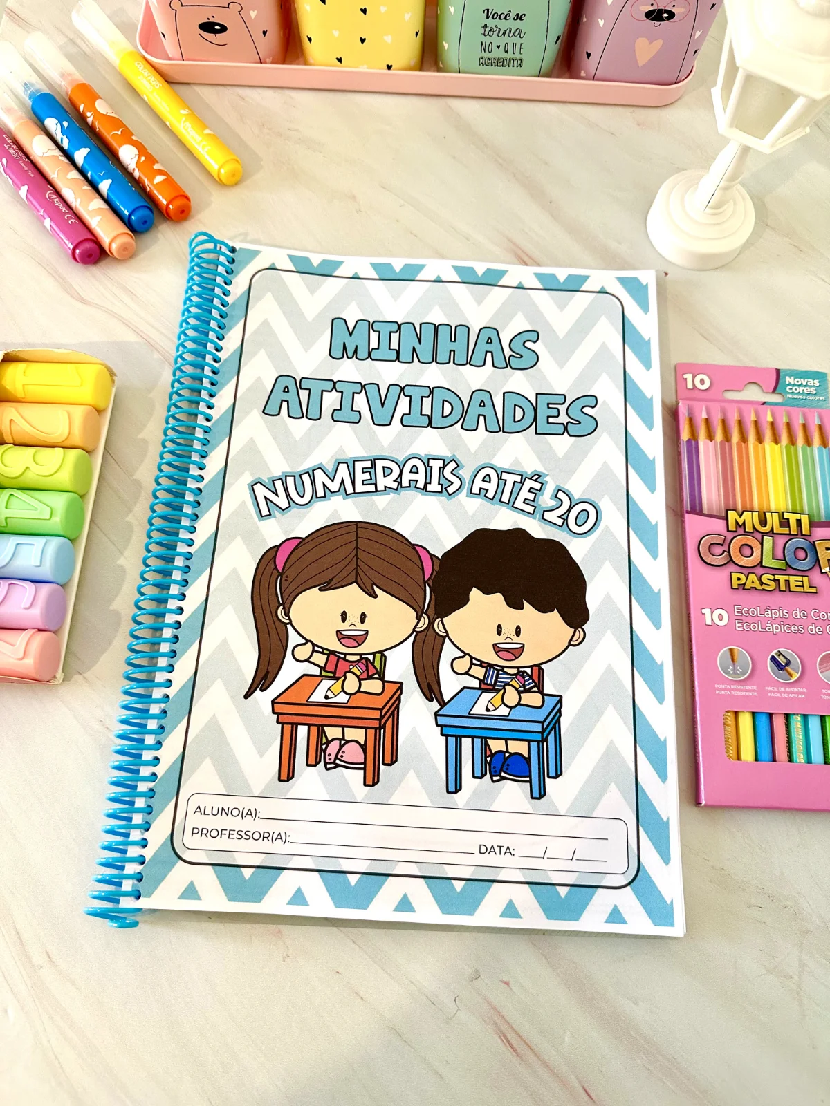 Apostila matemática 1 ao 20 | Educação Infantil e Anos Iniciais — capa do material
