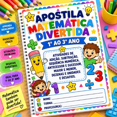 Apostila Matemática Divertida – 1º Ao 3º Ano — capa do material