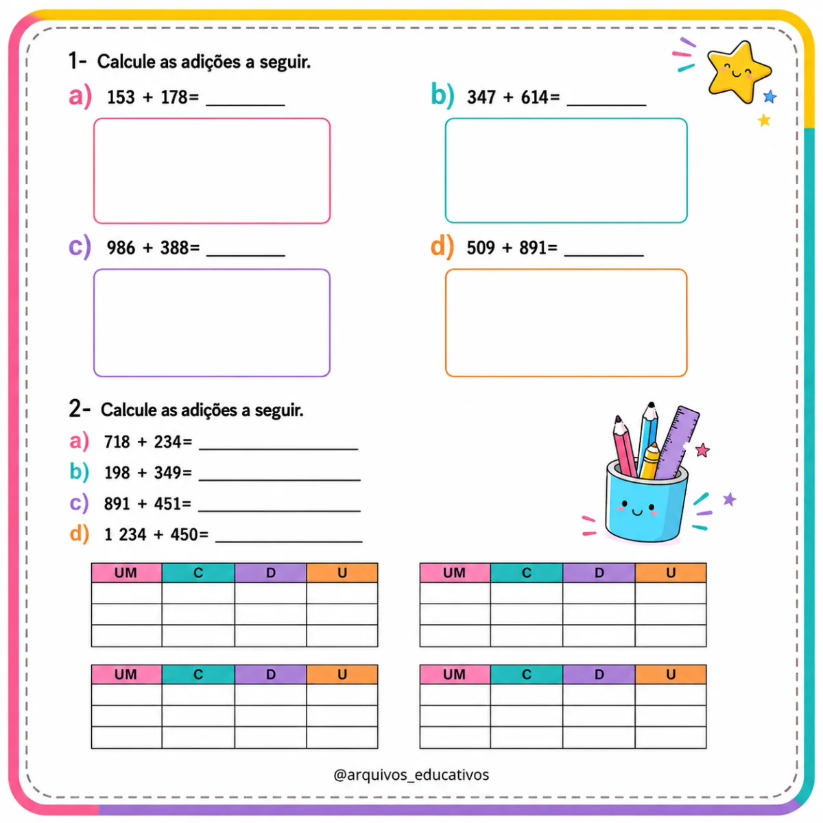 Apostila Matemática em Ação – 4º Ano — amostra 2: Apostila de Matemática para o 4 Ano com Sistema de Numeração Decimal,…