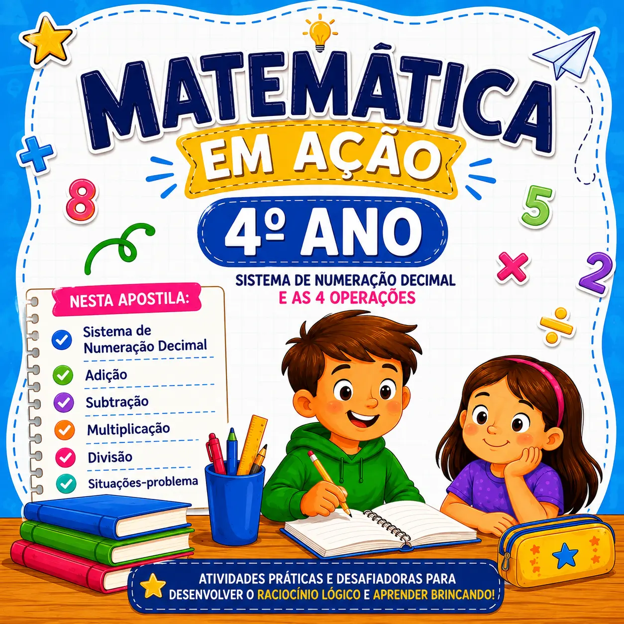 Apostila Matemática em Ação – 4º Ano — capa do material