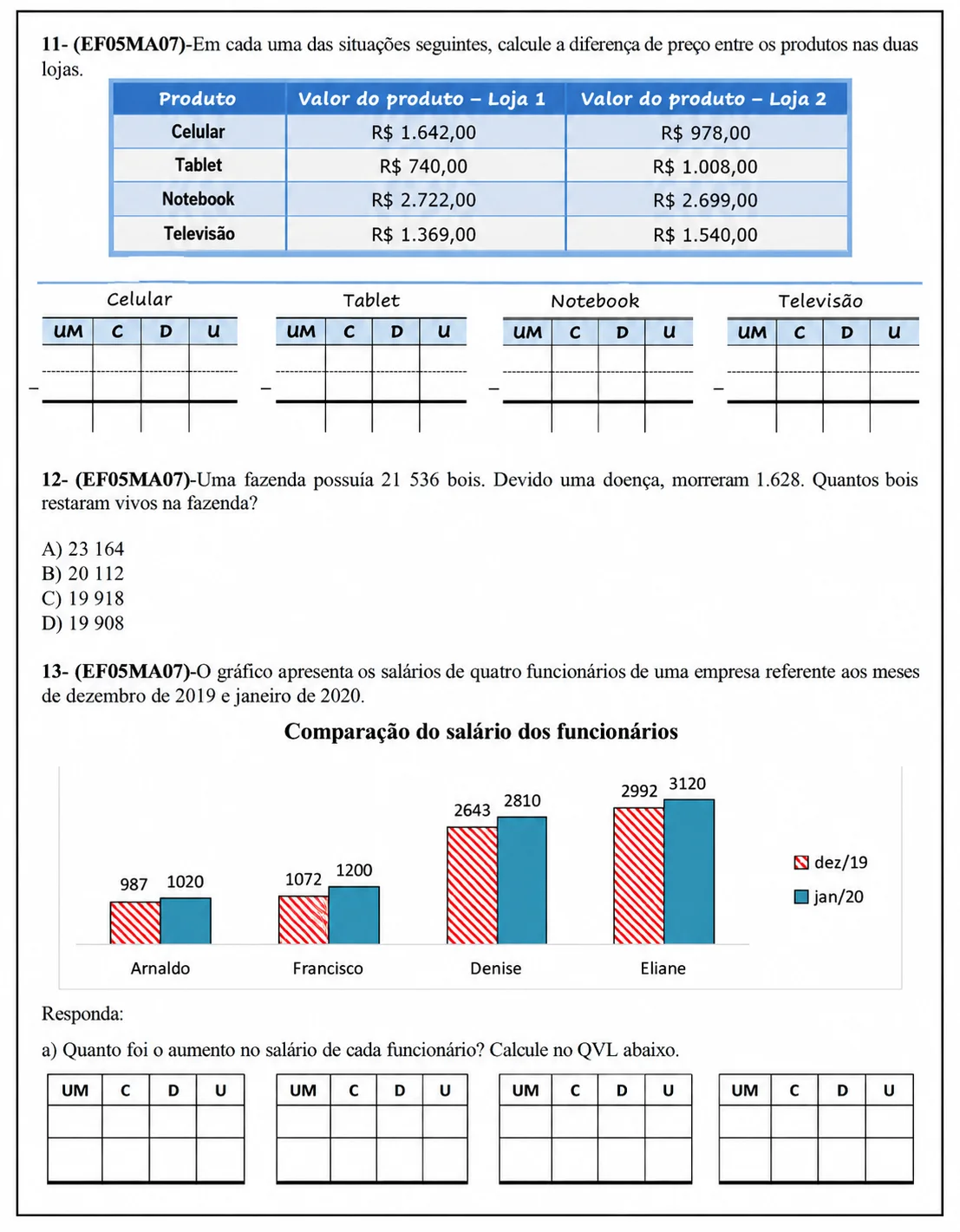 Apostila Matemática em Ação – 5º Ano | Atividades — amostra 5: 📌 CONTEÚDOS TRABALHADOS: