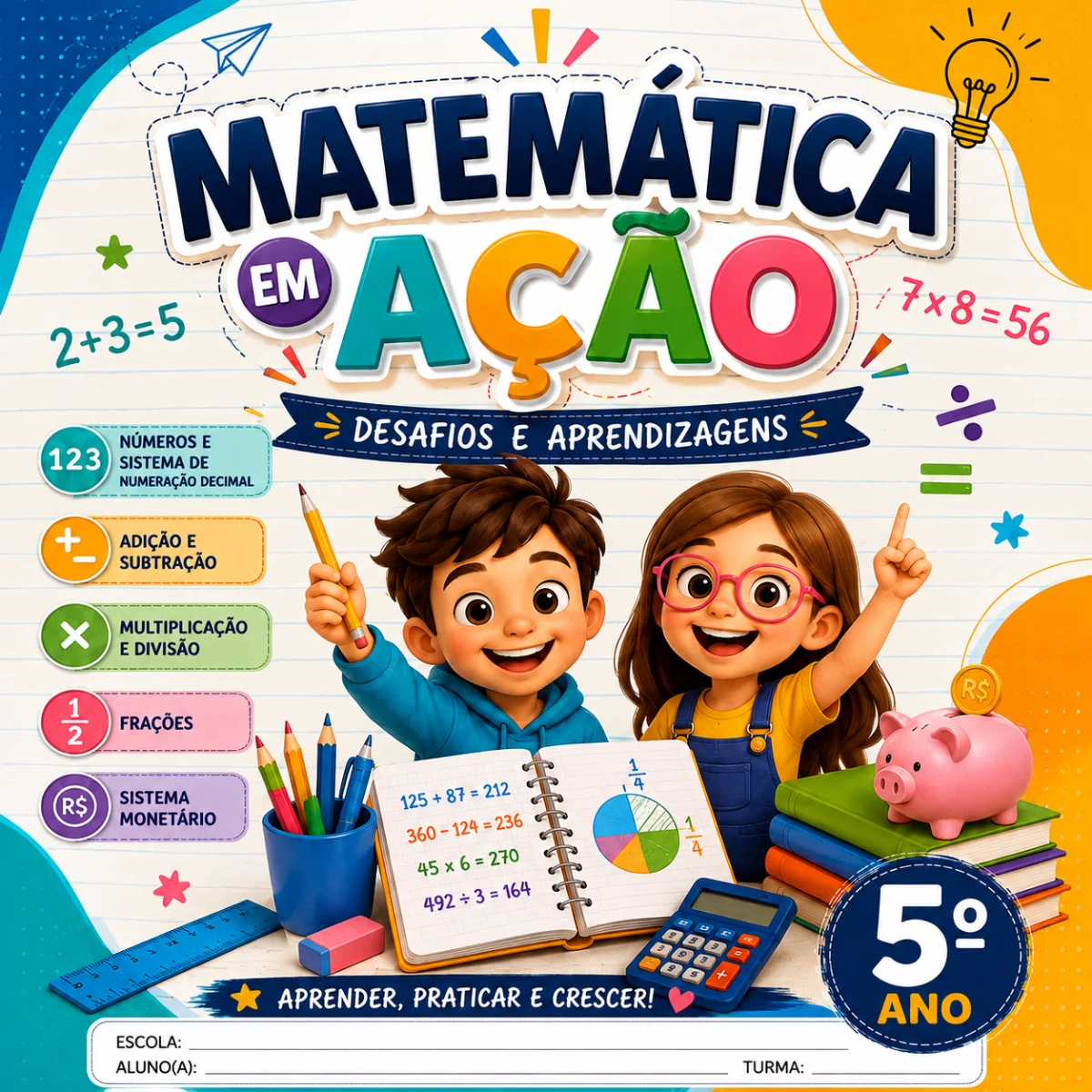 Apostila Matemática em Ação – 5º Ano | Atividades — Matemática para 5º ano: Apostila de Matemática – 5º Ano: material com…