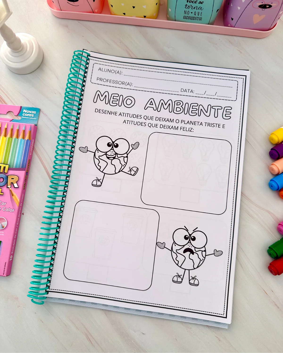 Apostila Meio ambiente – Material Pedagógico — amostra 3: Apostila de atividades para trabalhar o tema Meio Ambiente com…