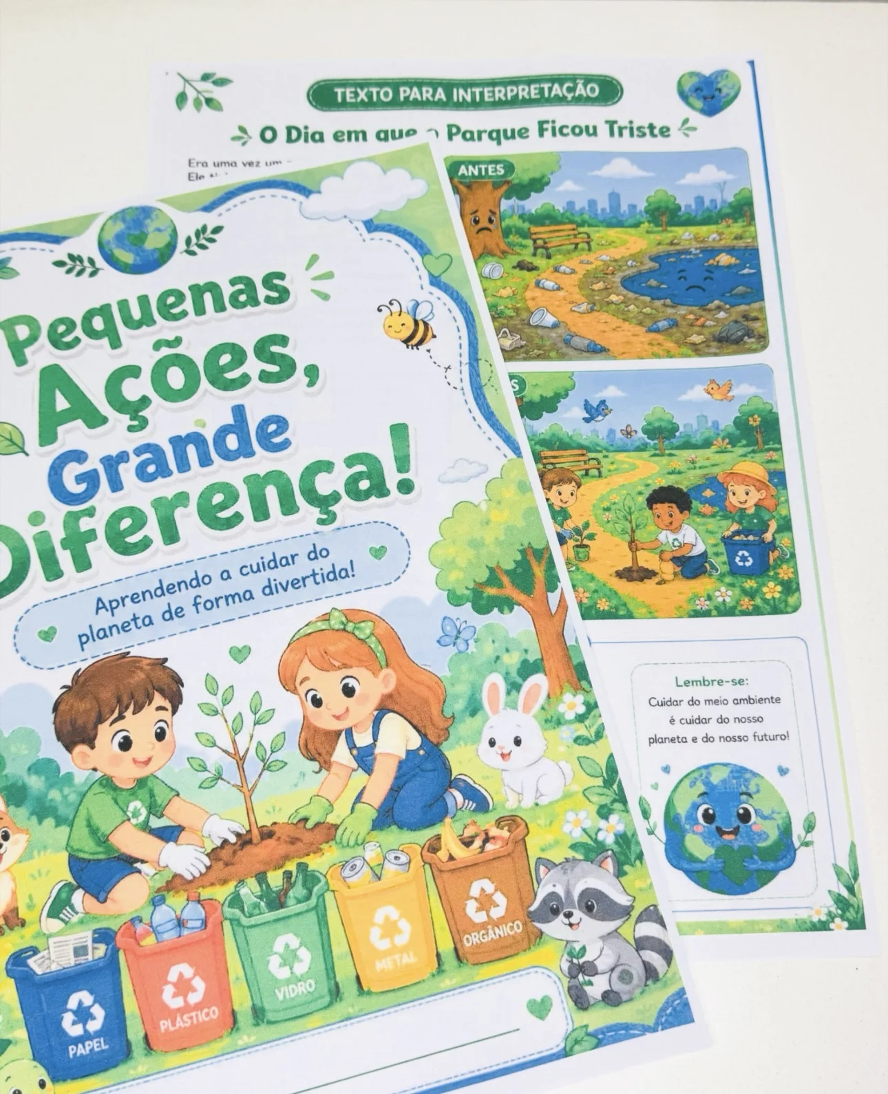 Apostila meio ambiente — amostra 1: DApostila Meio Ambiente para Fundamental 1 💚🌎 São 14 páginas de atividades lúdicas,…