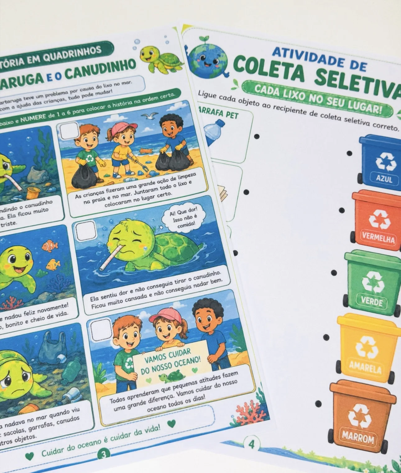 Apostila meio ambiente — amostra 2: DApostila Meio Ambiente para Fundamental 1 💚🌎 São 14 páginas de atividades lúdicas,…