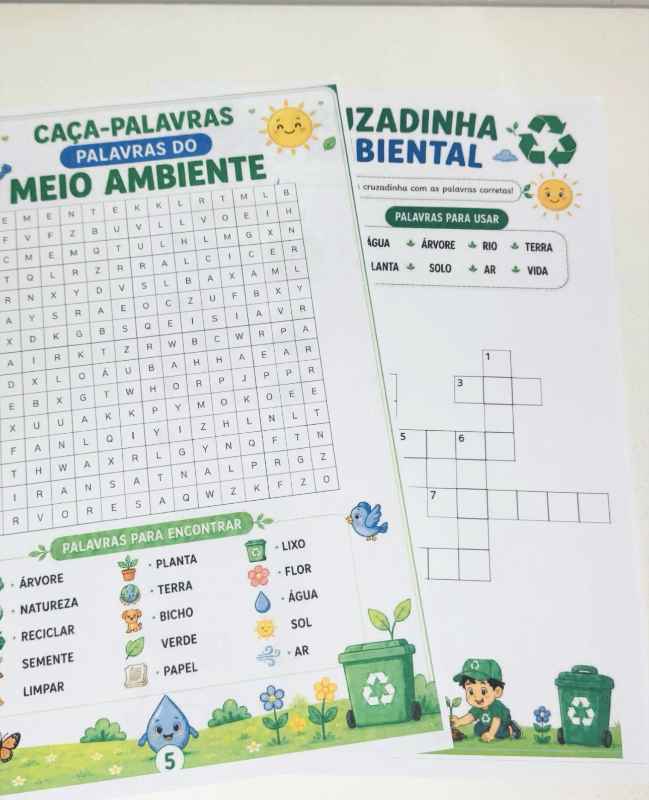 Apostila meio ambiente — amostra 3: DApostila Meio Ambiente para Fundamental 1 💚🌎 São 14 páginas de atividades lúdicas,…