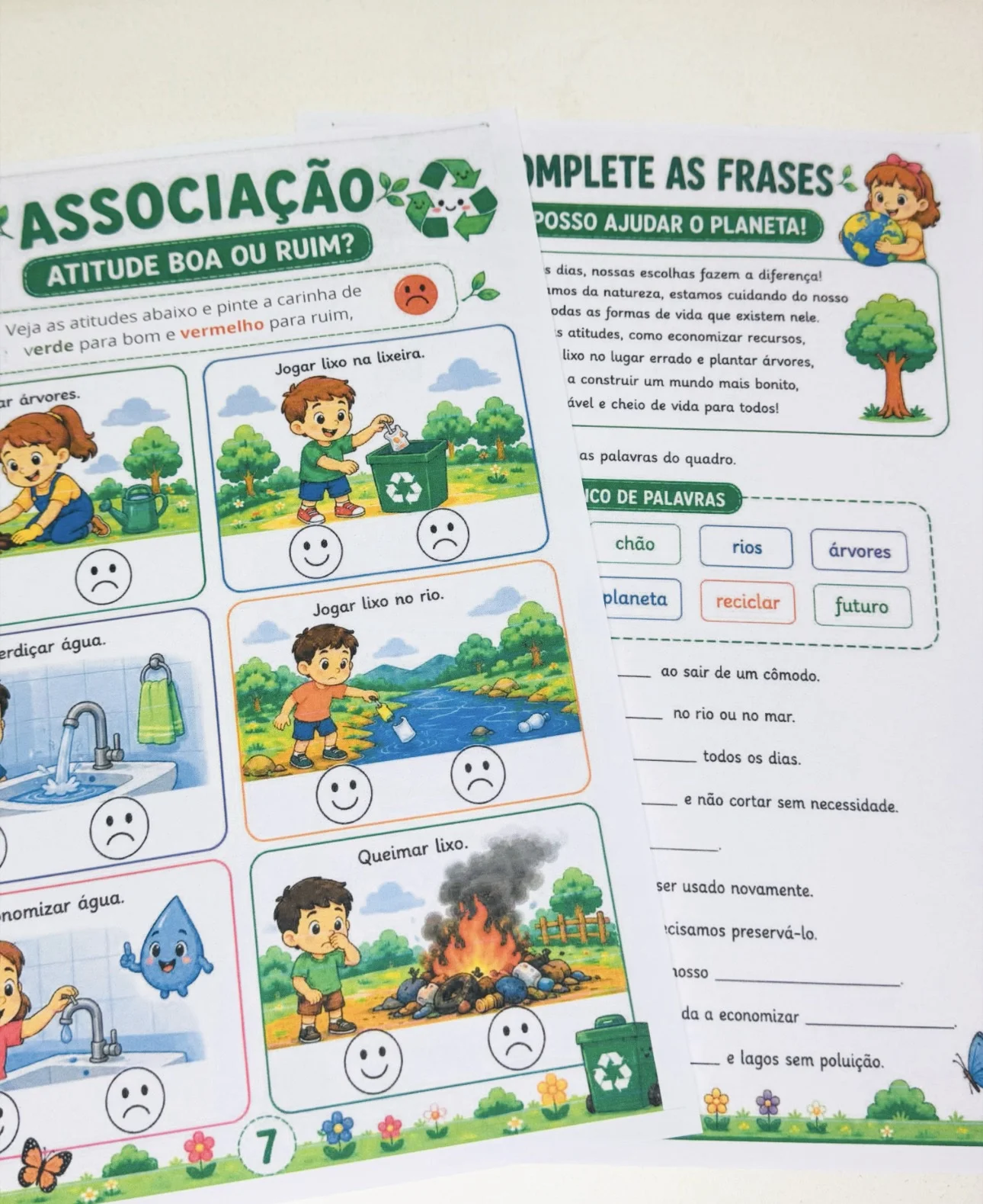 Apostila meio ambiente — amostra 4: DApostila Meio Ambiente para Fundamental 1 💚🌎 São 14 páginas de atividades lúdicas,…