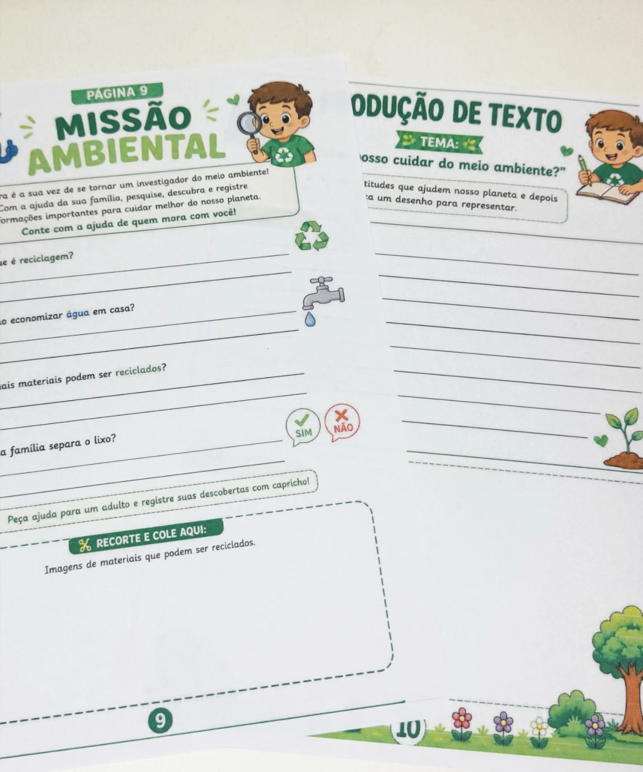 Apostila meio ambiente — amostra 5: DApostila Meio Ambiente para Fundamental 1 💚🌎 São 14 páginas de atividades lúdicas,…