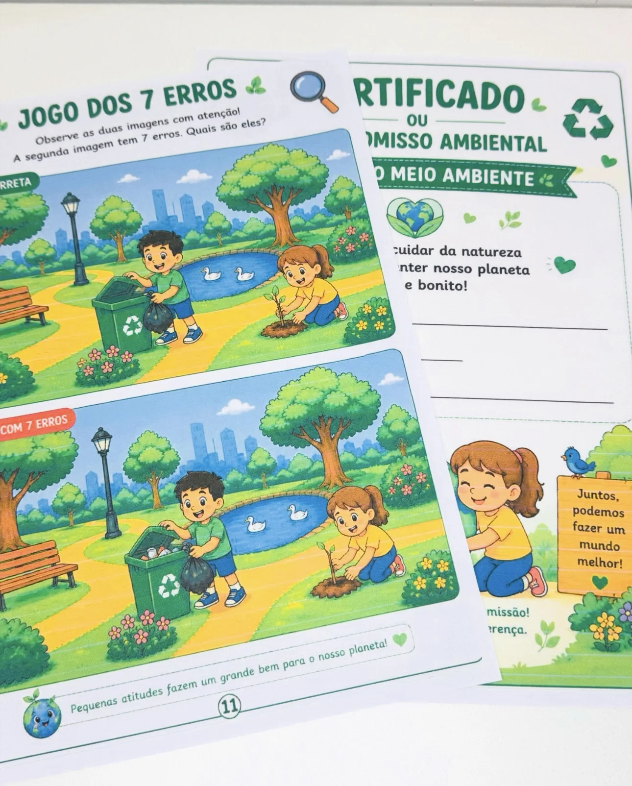 Apostila meio ambiente — amostra 6: DApostila Meio Ambiente para Fundamental 1 💚🌎 São 14 páginas de atividades lúdicas,…