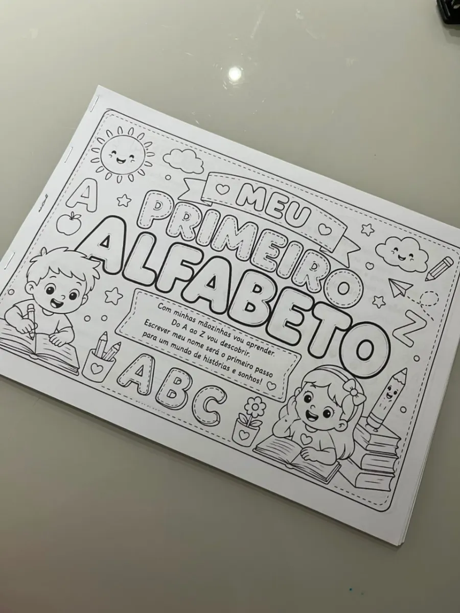 Apostila Meu Primeiro Alfabeto - Alfabetização — amostra 7: Criamos a apostila Meu Primeiro Alfabeto, um material lúdico,…