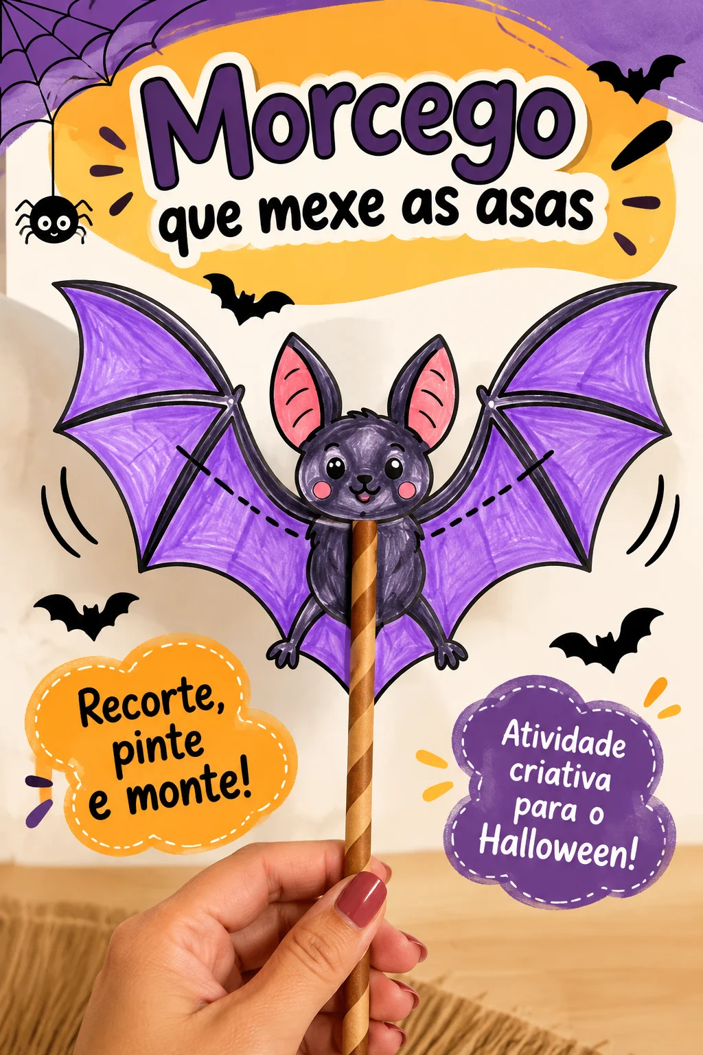 Apostila: Morcego bate asas-Halloween atividade — capa do material
