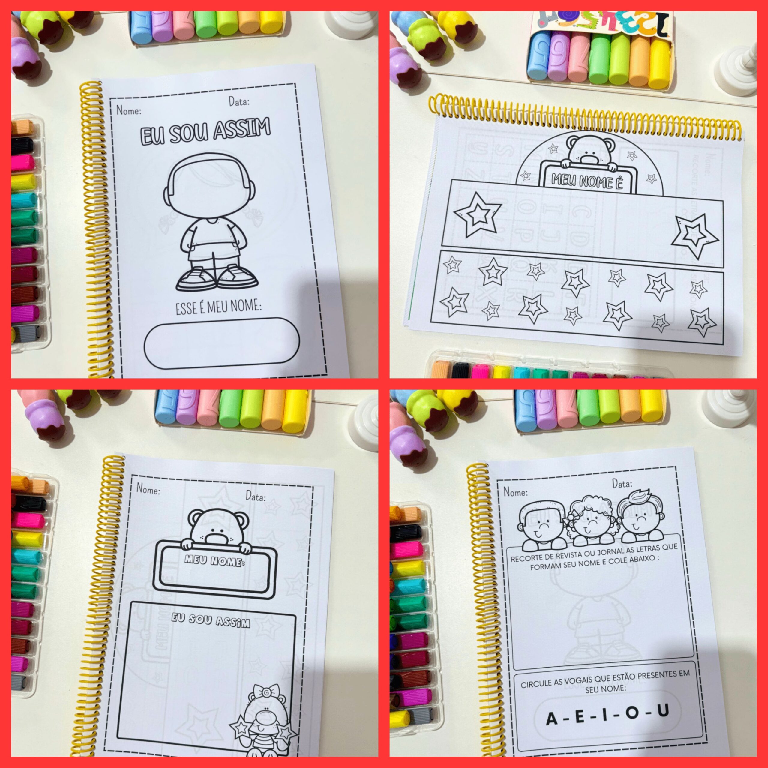 Apostila nome próprio – PDF para Imprimir | Educação Infantil — amostra 1: O que vem no material