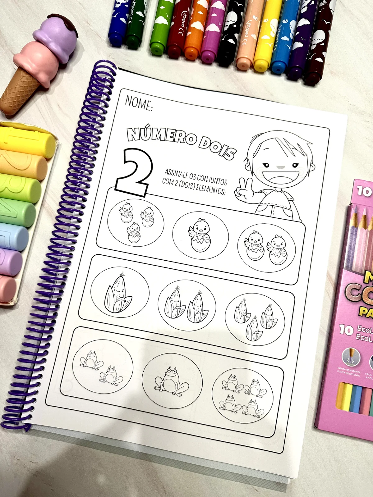Apostila numerais de 0 a 10 educação infantil — amostra 1: Apostila com 22 páginas de atividades para trabalhar numerais de…