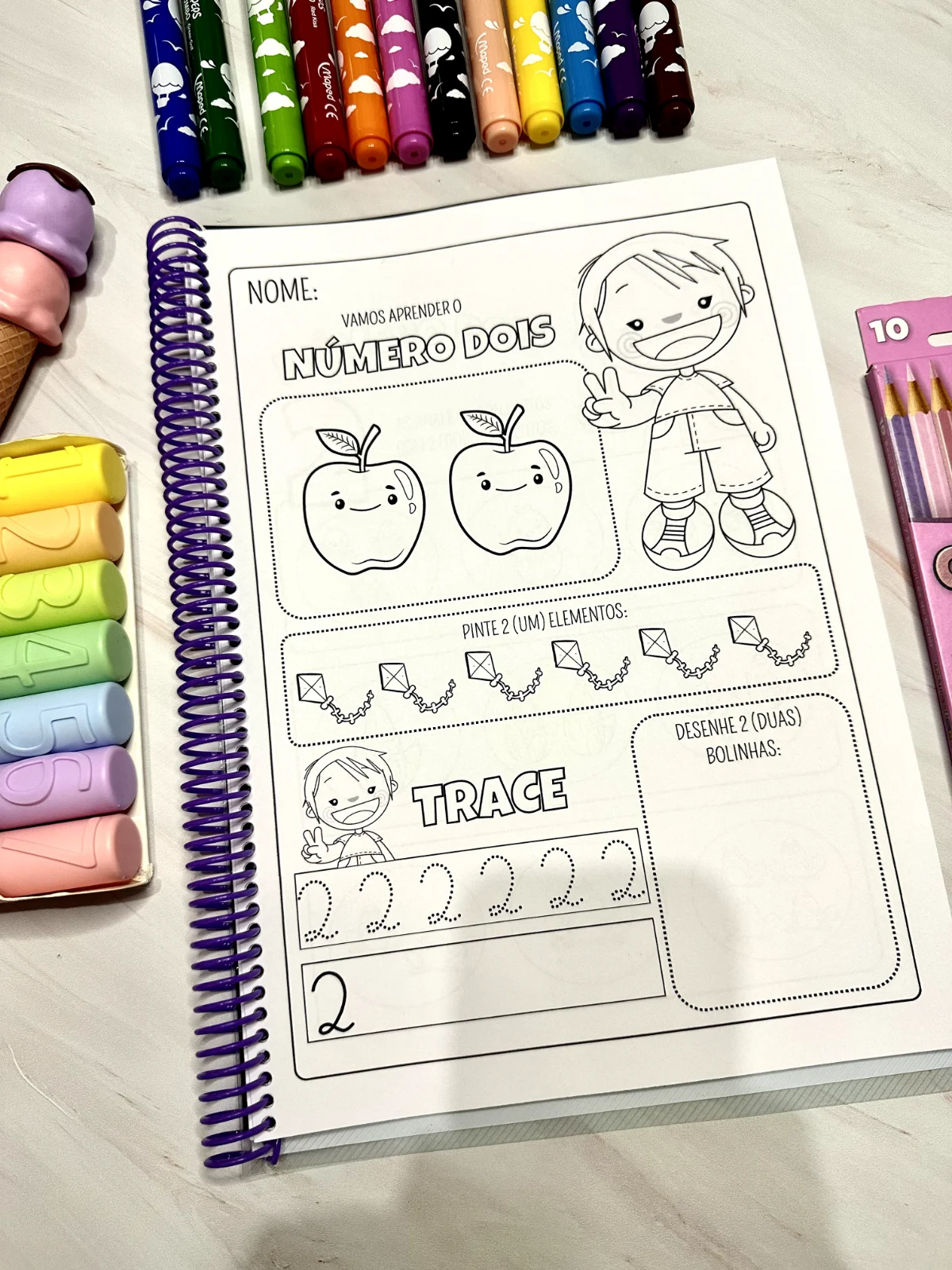 Apostila numerais de 0 a 10 educação infantil — amostra 2: Apostila com 22 páginas de atividades para trabalhar numerais de…