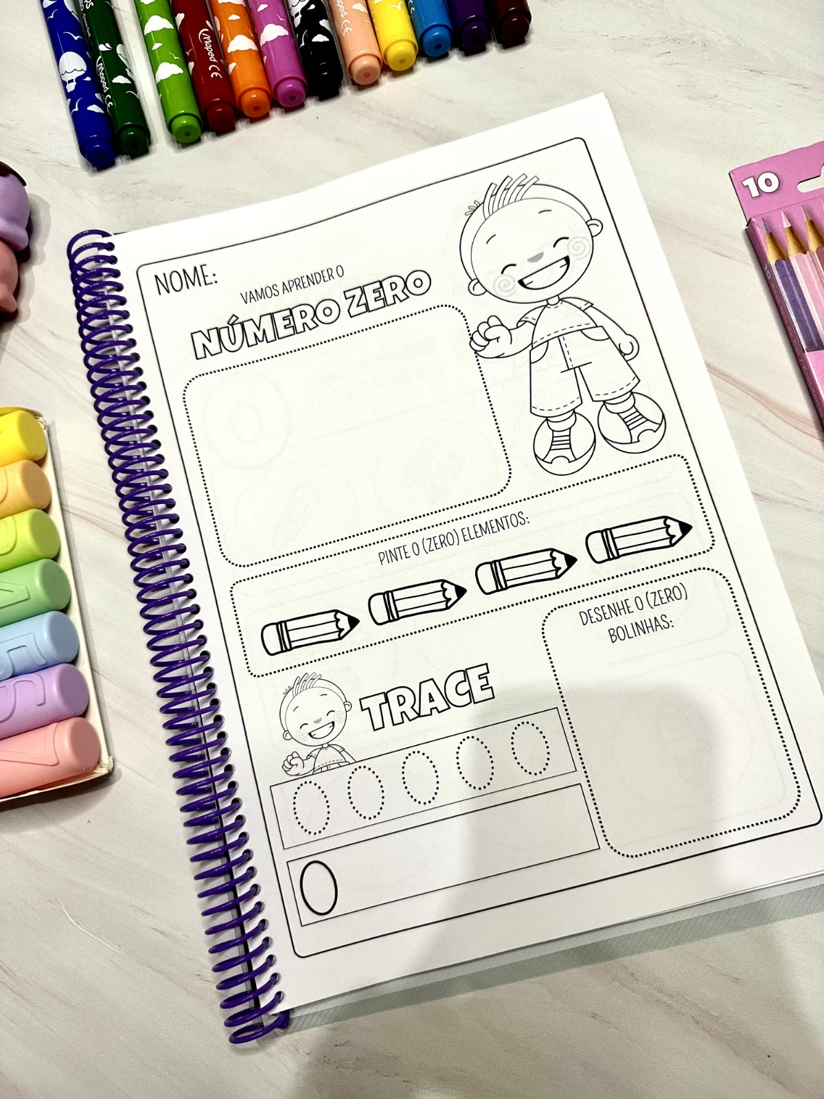 Apostila numerais de 0 a 10 educação infantil — amostra 3: Apostila com 22 páginas de atividades para trabalhar numerais de…