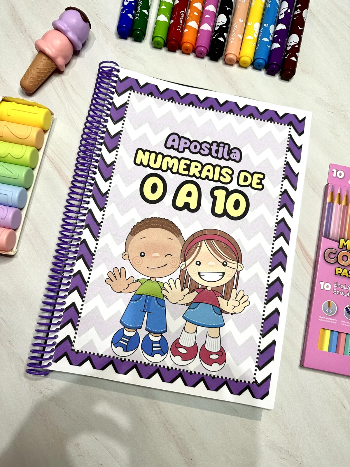 Apostila numerais de 0 a 10 educação infantil — amostra 5: Apostila com 22 páginas de atividades para trabalhar numerais de…