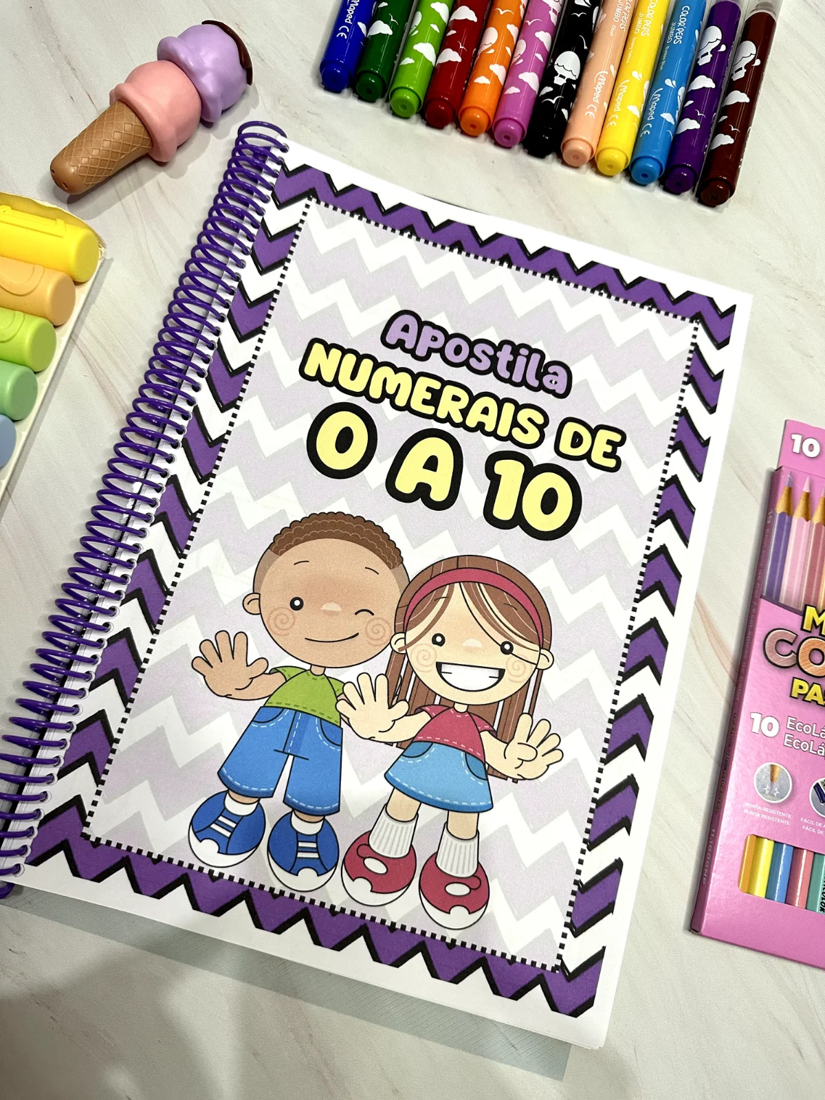 Apostila numerais de 0 a 10 educação infantil — Alfabetização para Educação Infantil: Apostila com 22 páginas de atividades…